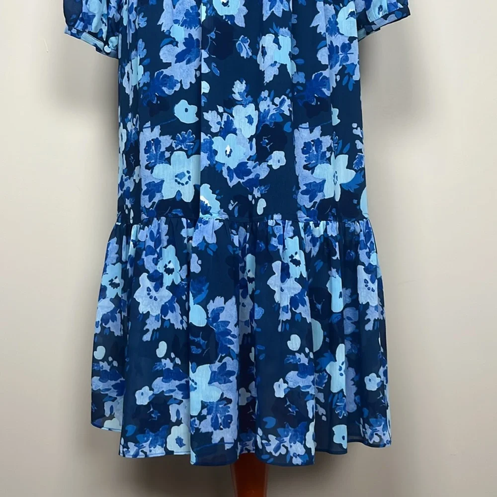 NWT J Crew Long Sleeve Wrap Dress in Watercolor Begonia / SZ 8‎